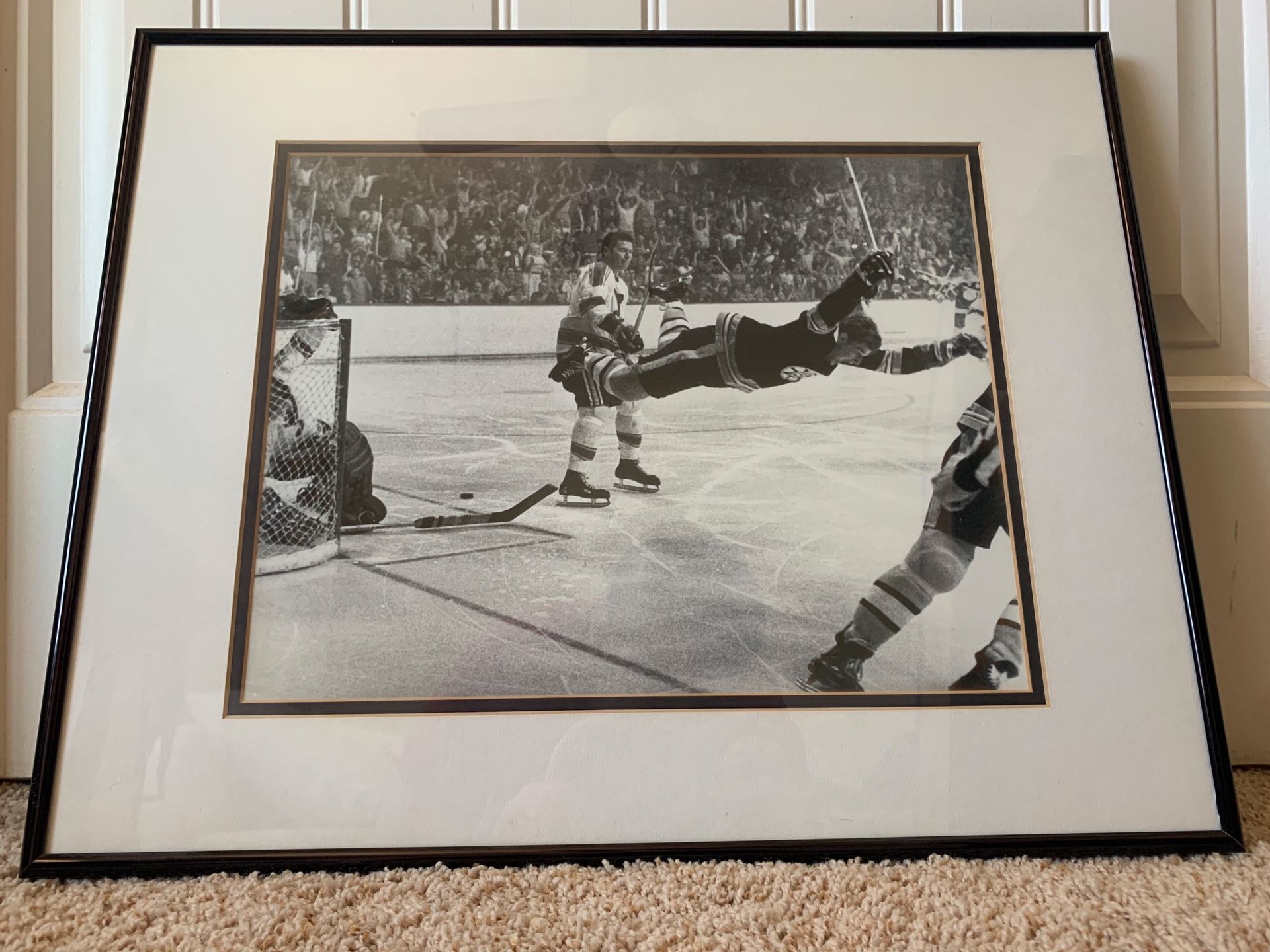 Bobby Orr “Flying Goal” framed photo