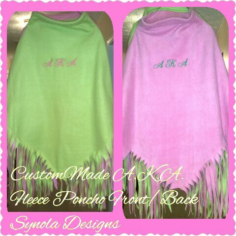A.K.A. Alpha Kappa Alpha Sorority Fleece Poncho