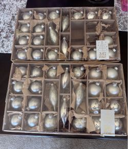 Silver Glass Ornaments