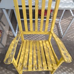 outdoor Wooden rocking Old chair