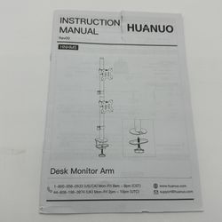HUANUO Vertical Dual Monitor Mount, Stacked Monitor Stand for 2 Monitors