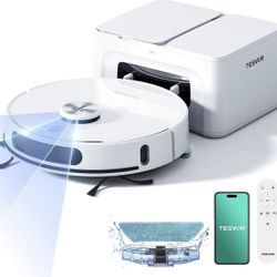 NEW!!! Tesvor S8 Max Robot Vacuum & Mop Self Emptying Station Suction Hard Floor