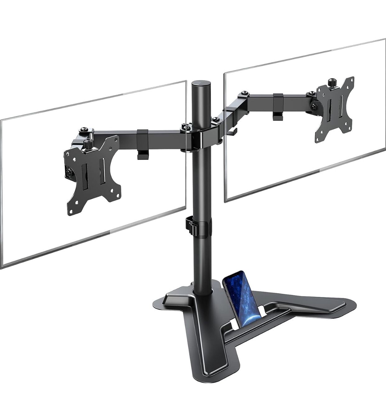 Free-Standing Full Motion Dual Monitor Stand