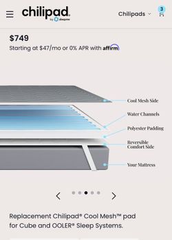 Chilipad Cooling mattress topper King