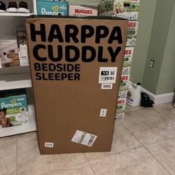 HARPPA Cuddly Baby Bassinet Bedside Sleeper, 3 in 1 Rocking Bassinet with Safe Full Mesh Sides, Height Adjustable Frame & Wheels, for Newborns, Grey