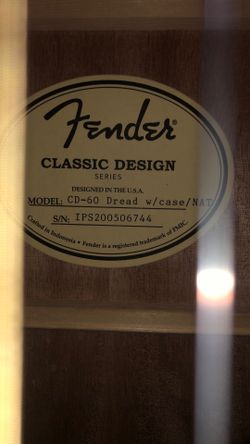 Fender acoustic guitar