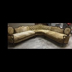 Antique 3 Piece French Provincial Sectional 