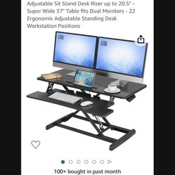 New Desk Converter Desktop / Workstation Adjustable 