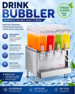 Commercial 4-Tank Drink Bubbler Dispenser