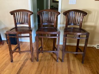 Solid Wood Bar or Billiards Stools