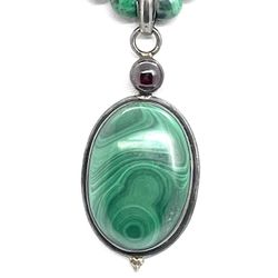 Sterling Malachite Necklace 