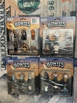 The Homies 10th anniversary Figure 4 types set Rare Item