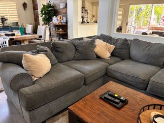 Gray sectional couch