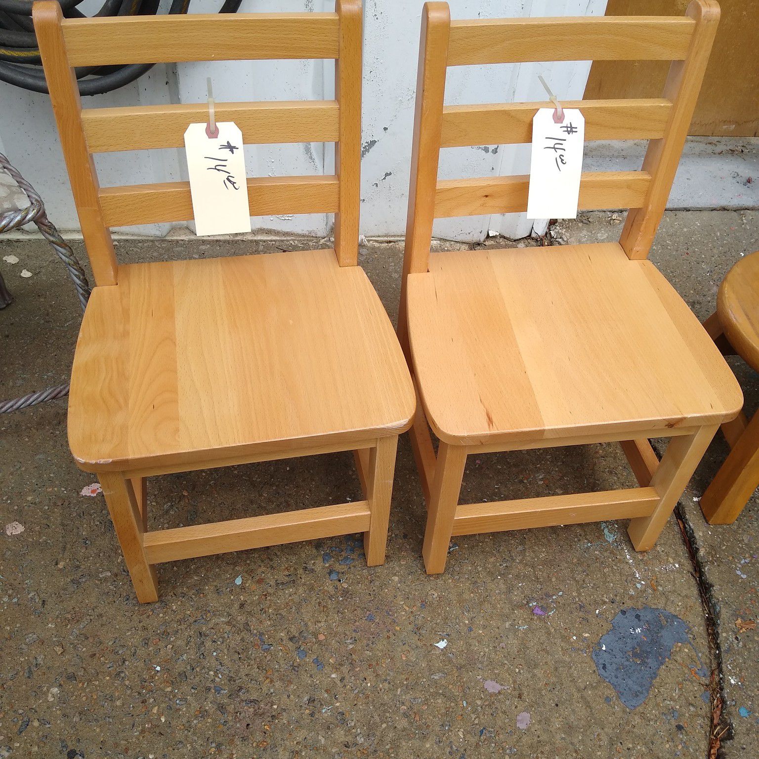 Kids oak Chairs.. $14 each