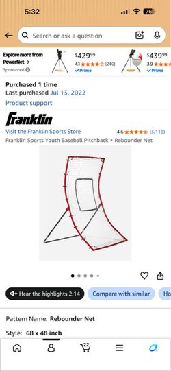 Baseball Pitchback Rebounder Net