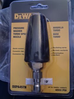 Dewalt pressure washer turbo spray