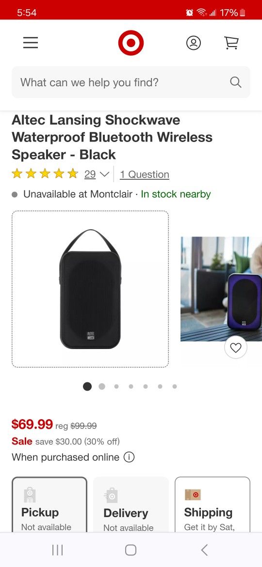 Altec Lansing Shockwave Waterproof Bluetooth Wireless Speaker