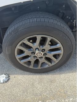 Tundra Rims And Tires and black lugs with lock