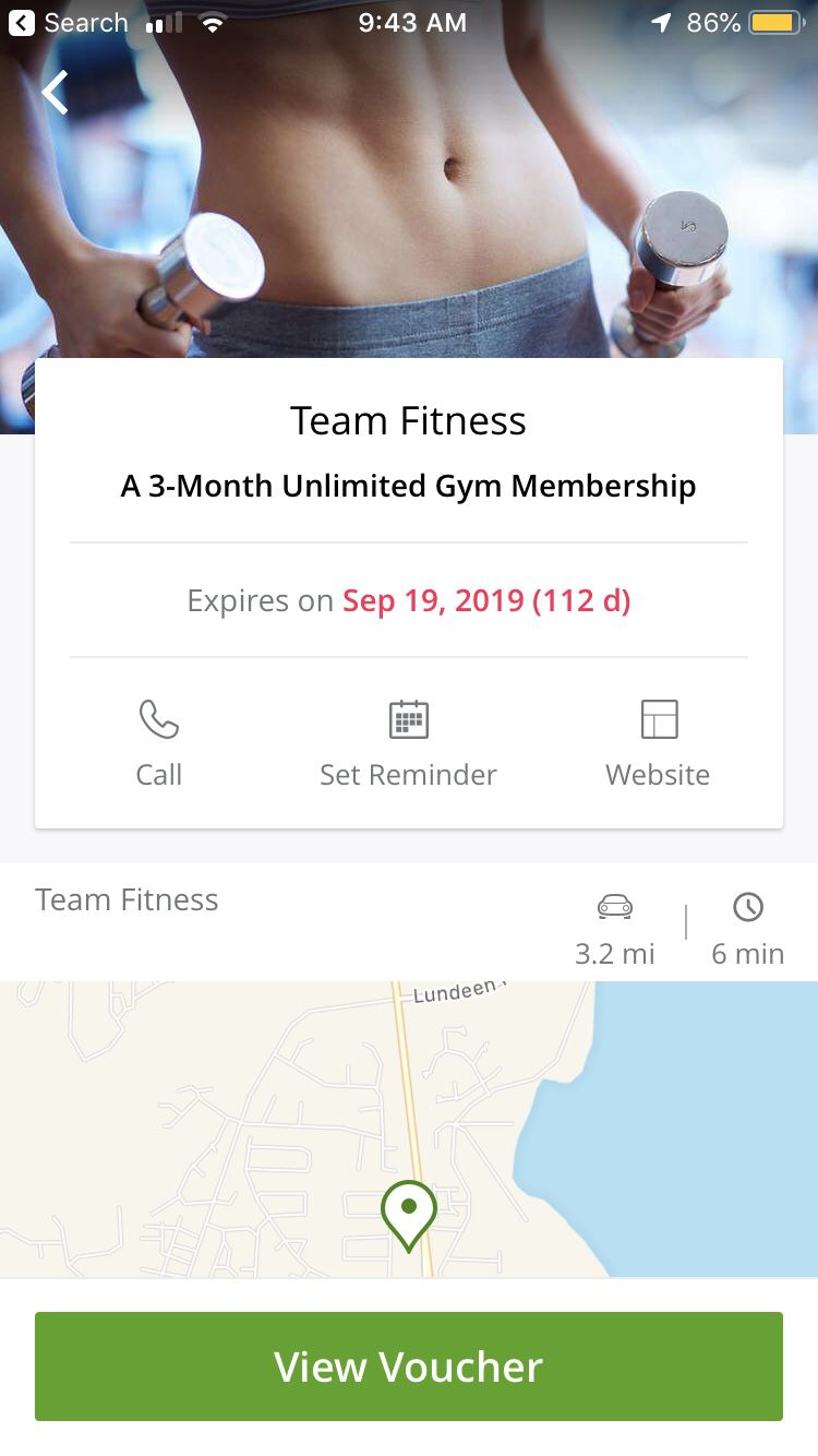 Groupon for Team Fitness 3-month membership