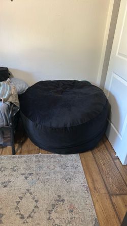 Xl black velvet bean bag chair