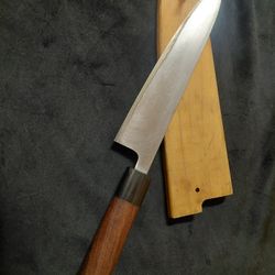Yoshihiro 210mm gyto stainless clad agomi super steal, with saya