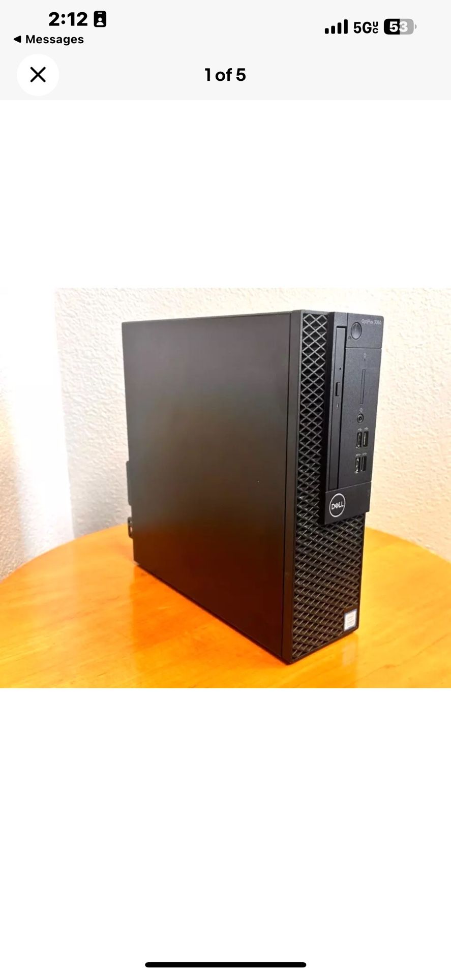 Dell OptiPlex 3050 SFF CPU: Intel Core i3 7100 3.9GHz Memory: 12 GB Storage Type: HDD Storage Capacity: 1 TB OS: Windows 10 Pro USB 2 Port : 4 USB 3