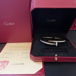 Gold Cartier Nail Bracelet 