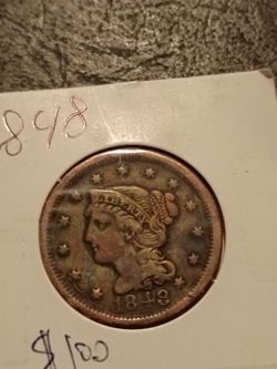 1848 large cent