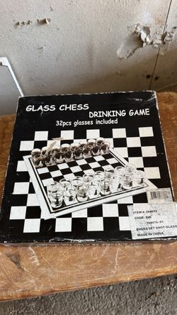 Glass Chess Drinking Game set