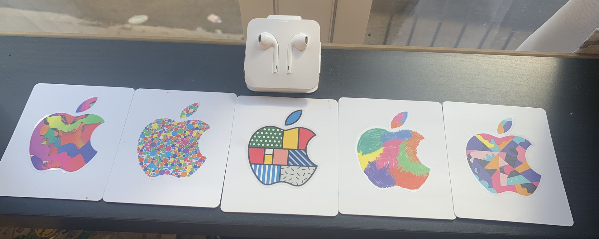 Original Apple Earbuds (wired) + 5 Authentic Stickers