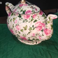 Arthur Wood Bone China Chintz Rose Teapot