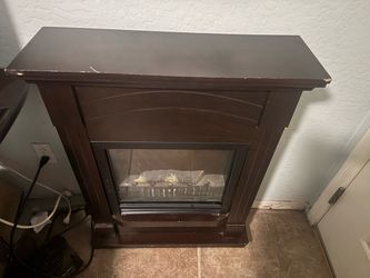 Electric Fireplace with Wood Mantel $120 OBO