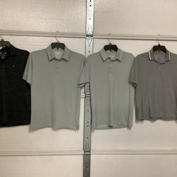 4 men’s polo shirts size small
