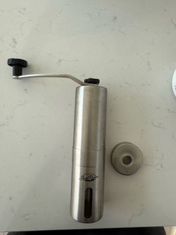 Manual Stainless Steel Coffee Grinder - 18 Adjustable Settings, Portable Conical Burr Grinder for Camping