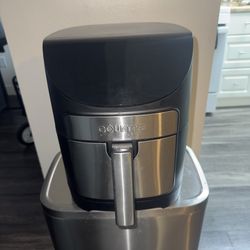 NEXTGRADE Gourmia 7 qt Digital Air Fryer, Black-Digital Dual Time and Temperature Control