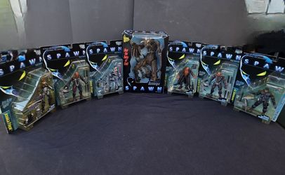 Lot of 7 McFarlane Toys Spawn The Movie Figures - Burnt Spawn, Spiked Spawn, Jason Wynn, Malebolgia - Sealed