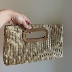 Classic Beach Purse w/Crossbody Chain (Khaki)