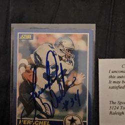 Herchel Walker Autographed Football Card