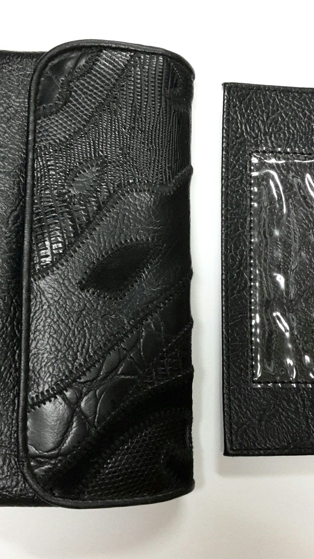 Kuang Huel 2 Pieces Women Leather Money Wallet Pouch Purse
