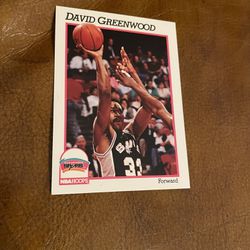 DAVID GREENWOOD AUTOGRAPHED SAN ANTONIO SPURS NBA HOOPS 1991 BASKETBALL #192 CARD FOR ONLY $4.00