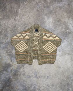 AMERICAN EAGLE KNIT OUTERWEAR MULTI-COLOR L