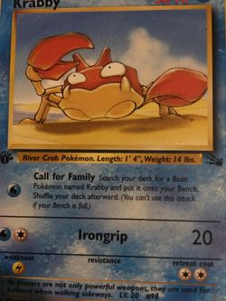 Pokémon card Krabby51/62
