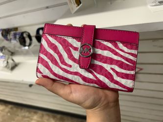 Pink zebra print Michael Kors wallet