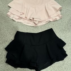2 X Zara Skort In Black And Blush Colors M/L 