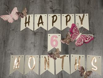 Birthday banner and decorations