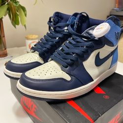 Jordan Retro 1 High OG UNC Obsidian Size 9.5-CUSTOM-Please Read Description