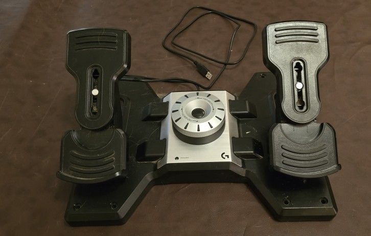 Logitech Flight Rudder Pedals, Throttle Quadrant, 3d Pro
