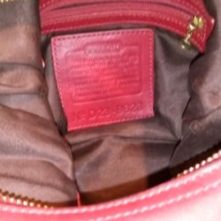 Coach Handbag Red D23-9823 Barley Used If Any 