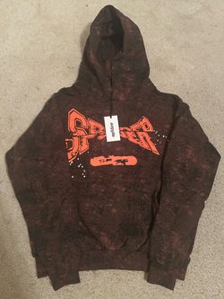 Spider Worldwide Hoodie with orange 'SPIDER' text and skateboard graphic Brand new with tags