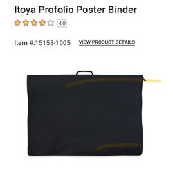 Itoya Profolio Photography /Art Binder Built In Carrying Case 